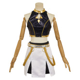 KPop Demon Hunters (2025) Zoey Black Vest Skirt Set Outfits Cosplay Costume